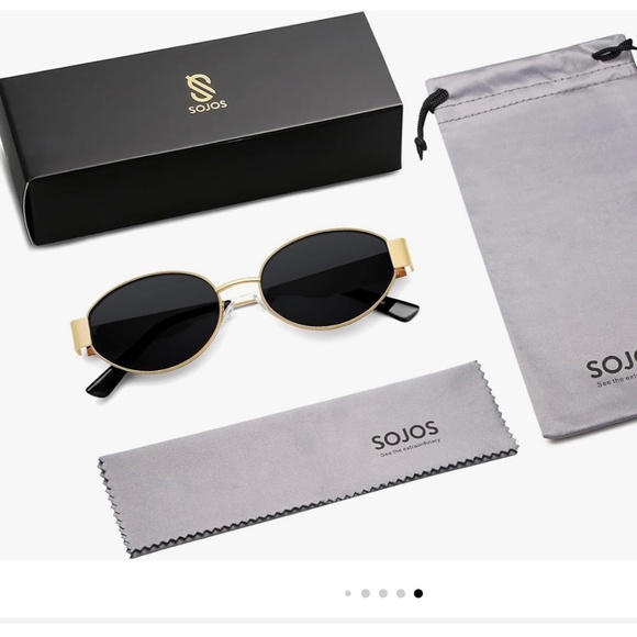 SOJOS Retro Oval Sunglasses for Women Trendy Classic Shades UV400 Protection - Picture 1 of 6